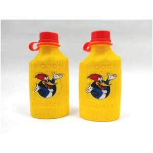 2 Vintage Woody Woodpecker 1998 Hardee's Bike Plastic Water Bottles