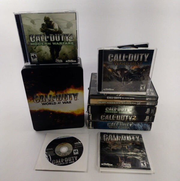 Call of Duty PC Game Lot - 9 Games Collection - World at War Tin Container