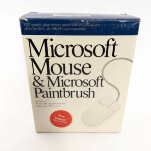 Vintage Microsoft Mouse and Microsoft Paintbrush - NO MOUSE